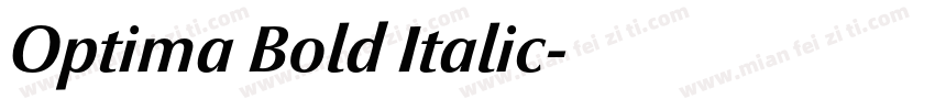 Optima Bold Italic字体转换